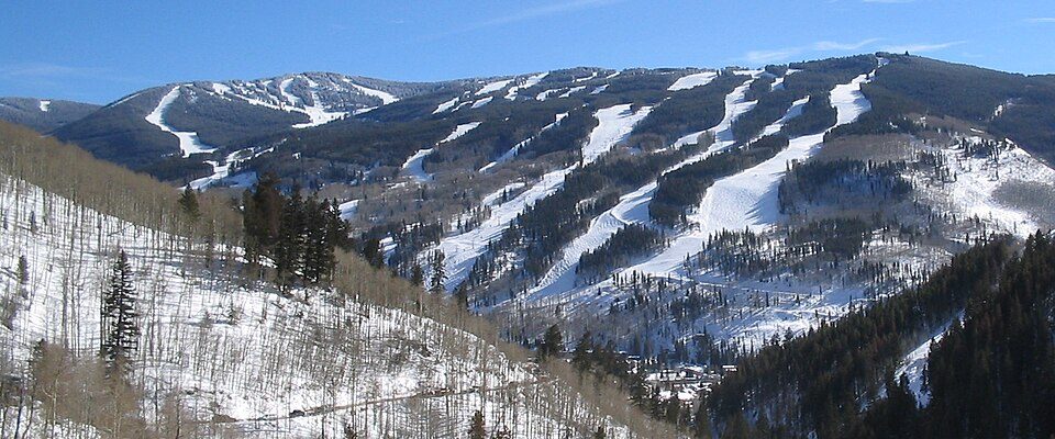 Vail front side above the village